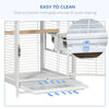Cage de transport pour oiseaux (perroquets, conures, gris d'Afrique, calopsittes, perruches) avec perchoir sur pied, bols en acier inoxydable, tiroir coulissant, noire