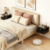 Floating Nightstand Set of 2, Wall Mounted Bedside Table with Drawer and Shelf, Small Night Stand for Bedroom