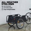 Soozier Bike Cargo Trailer, Bicycle Trailer Wagon Cart with Quick Release 16
