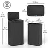 12 Gallon Sensor Can, Automatic Garbage Can with Soft-Close Lid, Fingerprint-Proof Stainless Steel, Matte Black