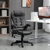 Office Chair Adjustable Heated Ergonomic Massage Swivel Vibrating High Back Leather Executive Chair Office Furniture (Beige)