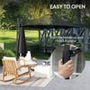 8.5FT Offset Patio Umbrella 360° Rotation Cantilever Parasol Outdoor Cantilever Roma Parasol Φ100.8