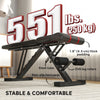 Soozier Adjustable Weight Bench, Foldable Workout Bench with Multi-Angle Seat and Back, Flat or Incline Bench for Home Gym