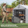 7' x 5' Portable Shed, Waterproof Bike Tent with Roll-up Zipper Door and Galvanized Metal Frame for Bike