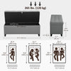 Storage Ottoman Bench, Foot Rest with Safety Hinges, 47 Inches Linen Storage Chest for Living Room, Dark Grey