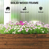 Raised Garden Bed with Wheels & Drainage Holes, Outdoor Planter Box with Liner for Patio Balcony