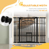 Auto-Close Pet Gate, Stair Gate with Cat Door, Double Locking for Doorways Hallways Stairs, Fits 29