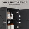 Farmhouse Bathroom Medicine Cabinet, Wall Cabinet with Barn Doors, and Adjustable Shelf for Laundry Room, White