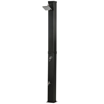 10.6 Gallons Solar Heated Shower with Free-Rotating Shower Head, Temperature Adjustment & Foot Shower