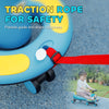 Qaba Kids Wiggle Car w/ Parent Traction Rope, Music, Light