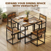 Dining Table Set, Industrial Dining Set for 2, Kitchen Table and Chairs for Small Space, Dining Room Table with Chairs