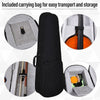 Soozier 4/4 Violin Maple Wood Full Set of Accessories Storage Box, Orange