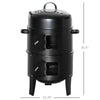 3-in-1 Vertical Charcoal BBQ Smoker, 16