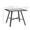 Small Outdoor Side Table, Patio Side Table with SPC Tabletop for Garden, Patio, Lawn, Grey