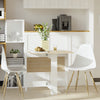 Drop Leaf Dining Table Wood Folding Table Multi-Use Side Table Dining Desk Space Saving Table, White/Oak