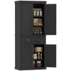 Long Standing Kitchen Cabinet w/ 2 Drawers MDF Board