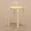Round Stackable Chairs Set of 4, 18-Inch Backless Stacking Stools for Kitchen, Dining Room, Office, Outdoors