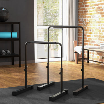Soozier Push Up Bars, Adjustable Dip Station Parallel Bars with 4 Height Levels for Home Gym Fitness Workout