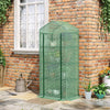 Portable Greenhouse, Outdoor Hot House Plant Flower Greenhouse with 4 Tier Shelves, Steel Frame, PE Cover, Dark Green