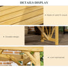 Patio Wooden Bench, Outdoor Bench for Vines/Climbing Plants, Light Brown