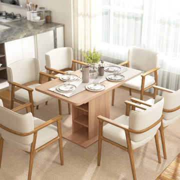 Extendable Dining Table for 4-6 People, 43.3