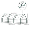 Portable Mini Greenhouse Tunnel Growing Tent Plants Flower Warm House w/ Zippered Roll-up Doors, Clear
