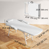 Portable Massage Table, Foldable Massage Bed, White