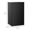Compact Refrigerator, Mini Fridge with Freezer, Adjustable Shelf, Mechanical Thermostat and Reversible Door