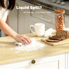 Kitchen Island Cart with Charging Station and Drop Leaf, Kitchen Island Table on Wheels with Trash Can Cabinet