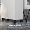 Bathroom Storage Cabinet, Bathroom Cabinet with 4 Rolling Wheels and Paper Holes, 20.5