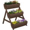 3 Tier Elevated Planter Box, Vertical Wooden Raised Garden Bed for Flowers, Vegetables, 26