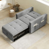 Convertible Chair Bed, Pull Out Sleeper Chair with USB, Adjustable Backrest, Small Velvet Futon Sofa Bed