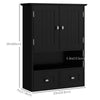 Medicine Cabinet, Bathroom Wall Cabinet with Shelf and Drawers for Hallway, Living Room, Black