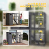 Outdoor Wooden Catio with 4 Tier Main House, Ramp, Platforms, Asphalt Roof, Ramps, Sliding Door, Window, Grey