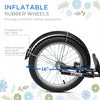 Aosom Kick Scooter with Adjustable Handlebar, Kids Scooter with 2 Brakes Basket Cupholder 16