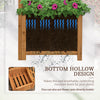 Raised Garden Bed Wood Planter with Trellis for Vine Climbing, 16