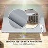 12' x 10' Retractable Awning Patio UV Resistant Fabric and Aluminum Frame for Deck, Balcony, Yard, Grey