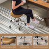 Adjustable PU Leather Saddle Chair with 360° Swivel, Healthy Posture, Saddle Chair for Massage Home Office, Light Brown