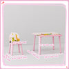 Qaba Kids Table and Chair Set, Toddler Table and 2 Chairs Set for Art, Craft, Reading, Learning, Pink