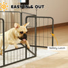 Heavy Duty Dog Playpen with Door for Small Dogs, 6 Panels, 23.5