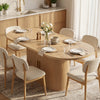 Dining Table Modern Farmhouse Kitchen Table Under-Table Cabinet Oak