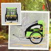 2-Seat Child Bike Trailer for Kids with a Strong Steel Frame, 5-Point Safety Harnesses, & Comfortable Seat, Green