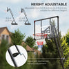 Soozier Outdoor Portable Basketball Hoop and Stand with Backboard Weighted Base Wheels, 115.4