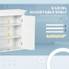 Bathroom Cabinet, Medicine Cabinet, Over Toilet Storage Cabinet with Adjustable Shelves for Entryway, White