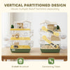 Large Hamster Cage, 3 Tiers Acrylic Hamster Habitat with Water Bottles, Running Wheel for Pet Mice, Dwarf Hamster