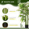 Set of 2 4.5FT Artificial Bamboo Tree Faux Decorative Plant in Nursery Pot for Indoor Outdoor Décor