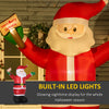 3.9ft Outdoor Christmas Lighted Inflatable Santa Claus with Gift Box