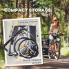 2 Seat Bike Trailer for Kids 2-in-1 Double Baby Stroller with Handbrake, Rubber Wheels, 5 Point Harness, Waterproof Cover, Storage Bag, Reflectors, Grey