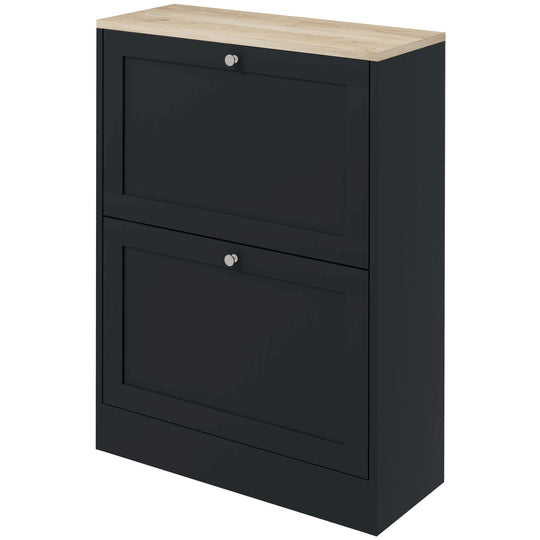 Slim Shoe Storage Cabinet, Modern Shoe Cabinet with 2 Flip Drawers and Adjustable Shelves for 8-12 Pairs, White