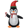 8.2' Inflatable Penguin Holding Candy Cane LED Lights Outdoor Decoration